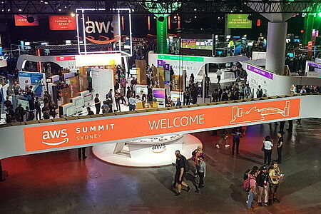 AWS Summit exhibition hall