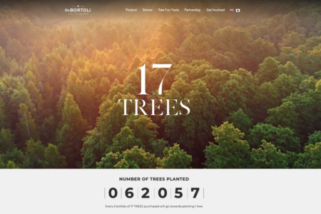 screenshot of 17 trees website